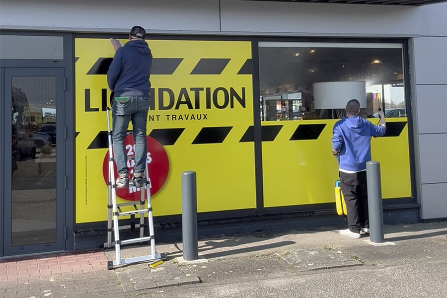 habillage vitrine